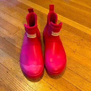 Pink Hunter rain boots